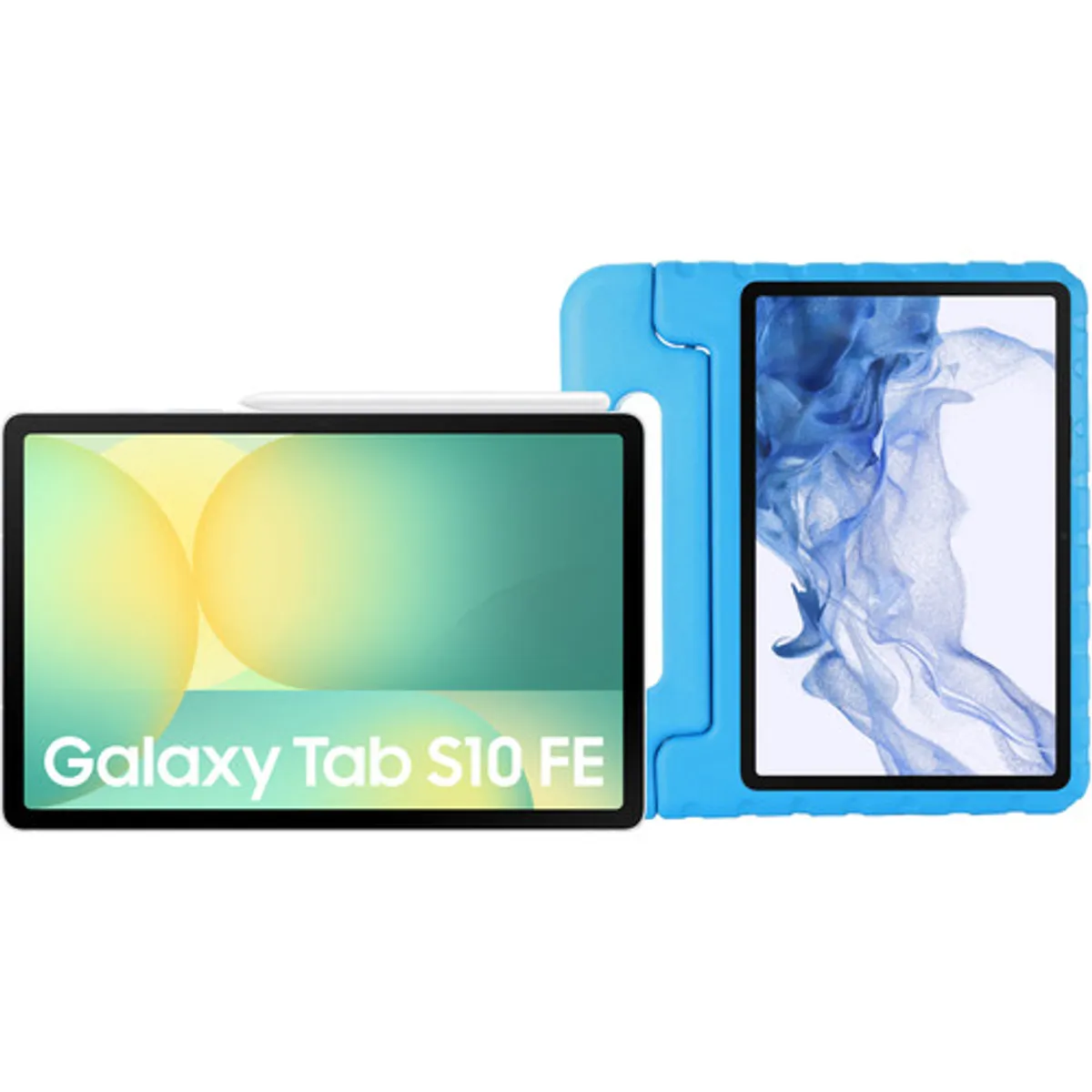 Samsung Galaxy Tab S10 FE 10,9 inch 256GB Wifi Zilver + Just in Case Kids Cover Blauw