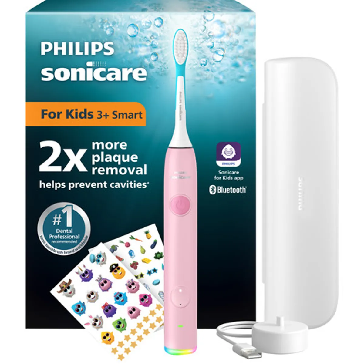 Philips Sonicare For Kids 3+ Smart HX6600/41 Roze