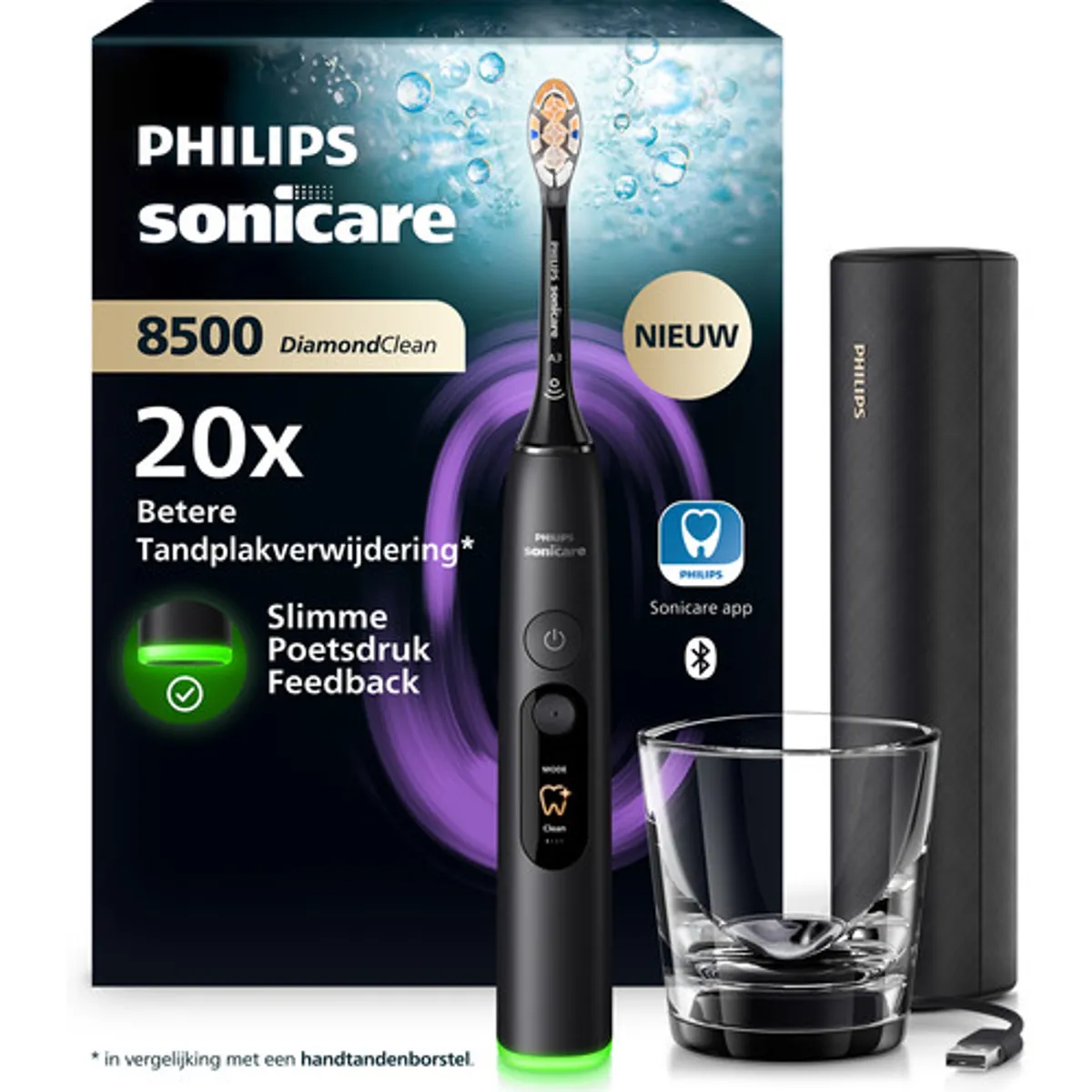 Philips Sonicare Series 8500 HX8513/12 Zwart