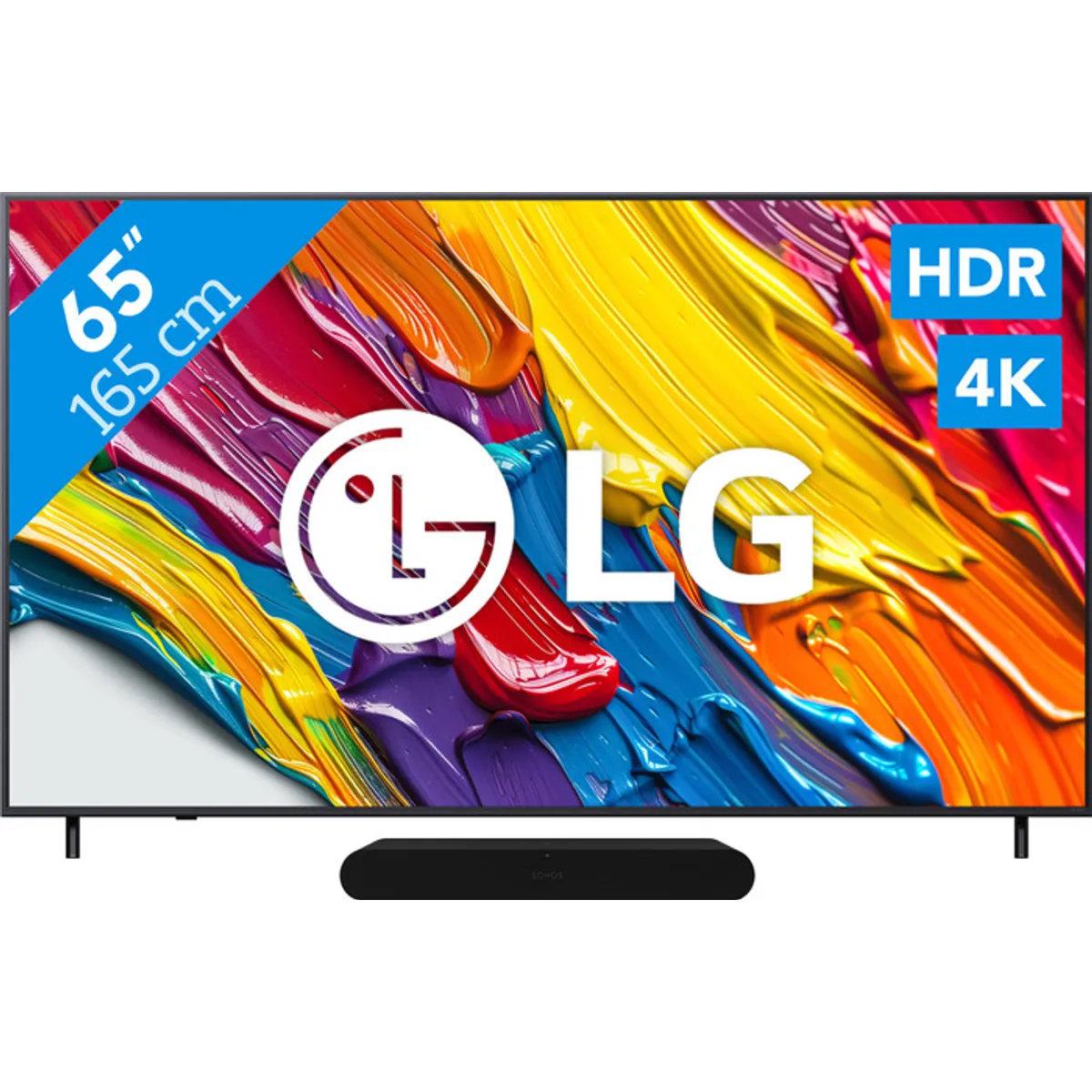 LG 65" QNED82 4K (2025) + Sonos Ray Zwart