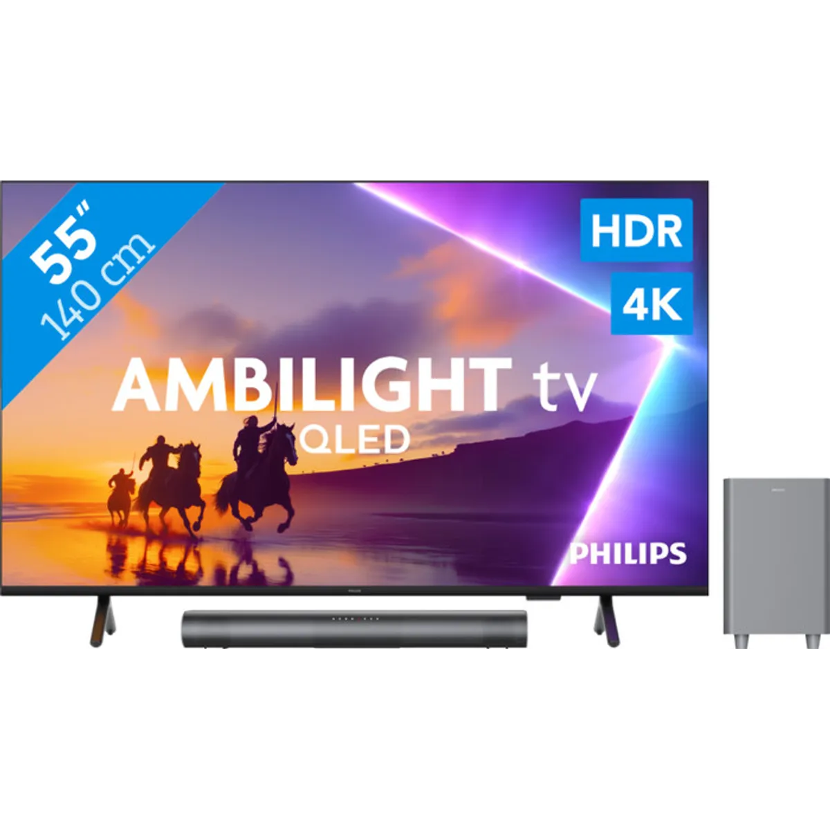 Philips Ambilight 55'' PUS8500 QLED 4K (2025) + Philips TAB6100