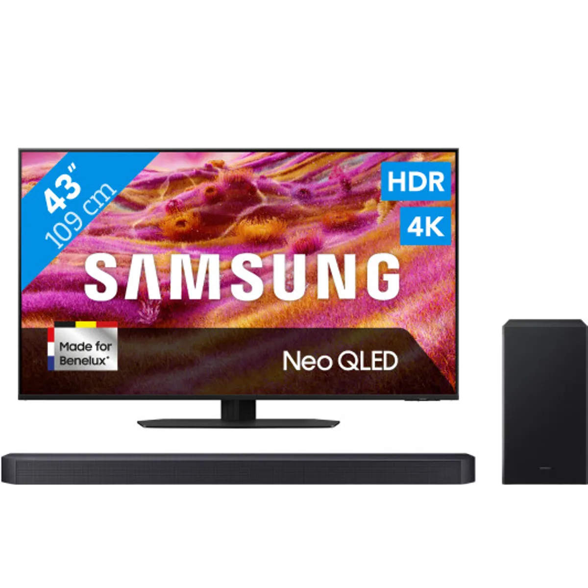 Samsung 43" Neo QLED QN90F 4K (2025) + Samsung HW-B750F (2025)