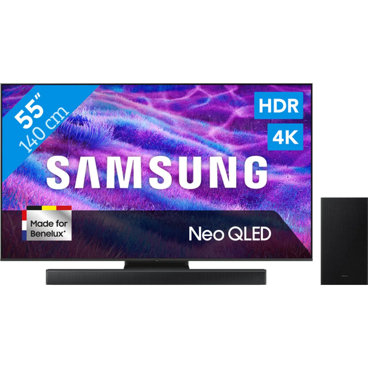 Samsung 55" Neo QLED QN82F 4K (2025) + Samsung HW-B66CF Zwart
