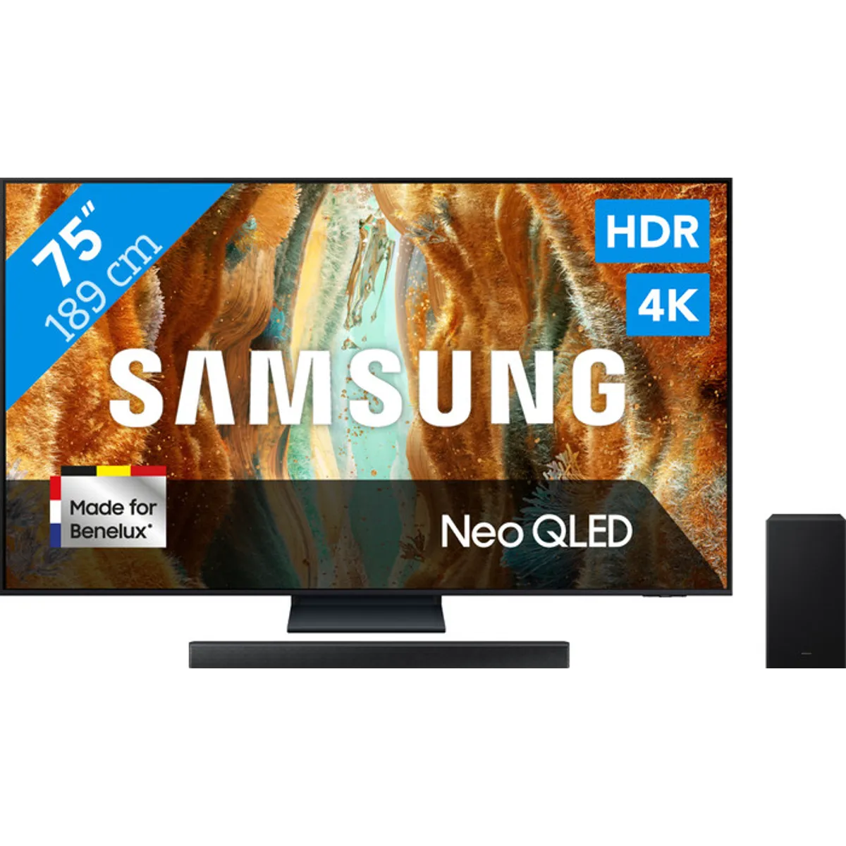 Samsung 75" Neo QLED QN73F 4K (2025) + Samsung HW-B750F (2025)