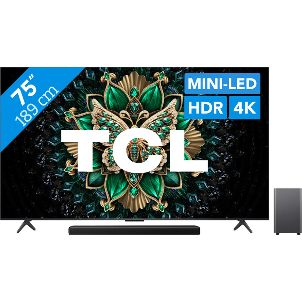 TCL 75" QD Mini-led C61K 4K (2025) + TCL S55H 2.1 Soundbar