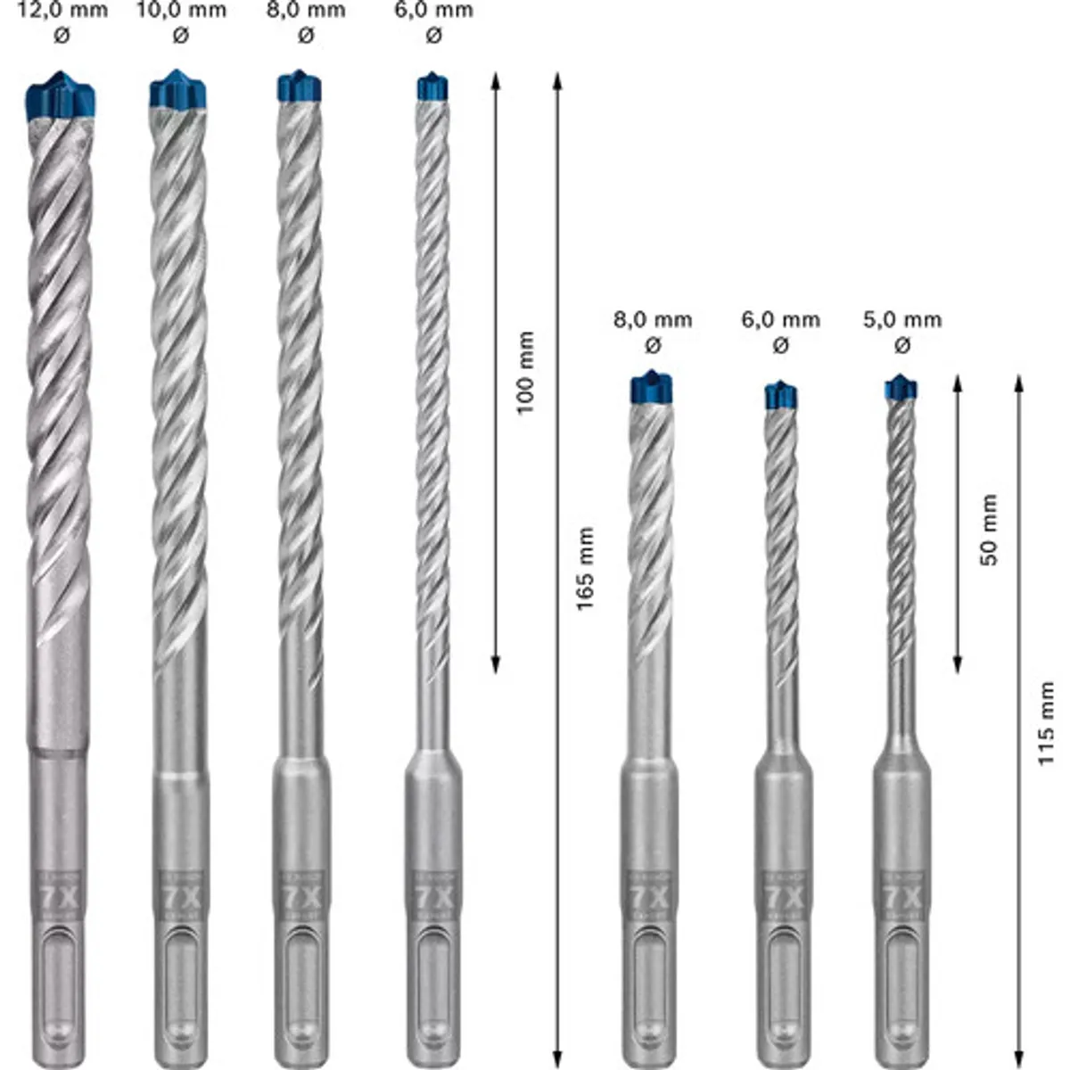 Bosch Professional 7-delige EXPERT SDS-Plus 7X Set