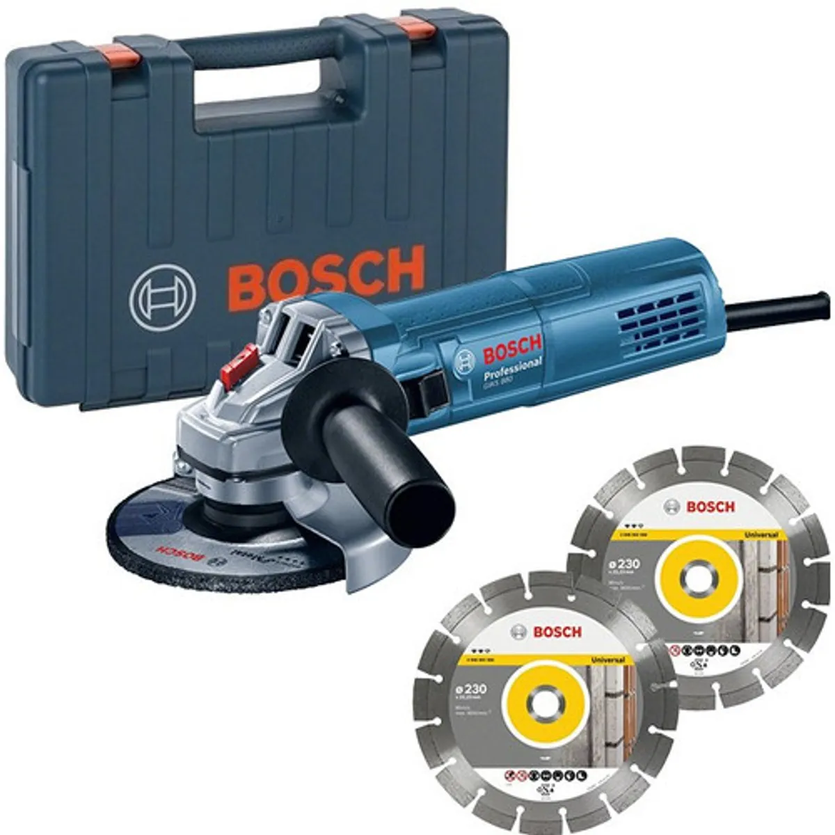 Bosch Professional GWS 880 + 2x diamantschijf