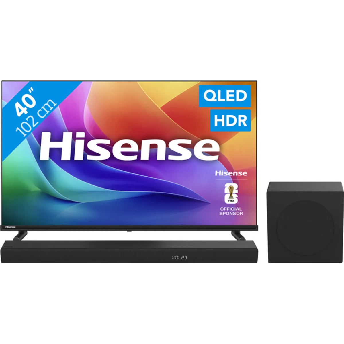 Hisense QLED 40" A59S (2026) + Hisense HS3100