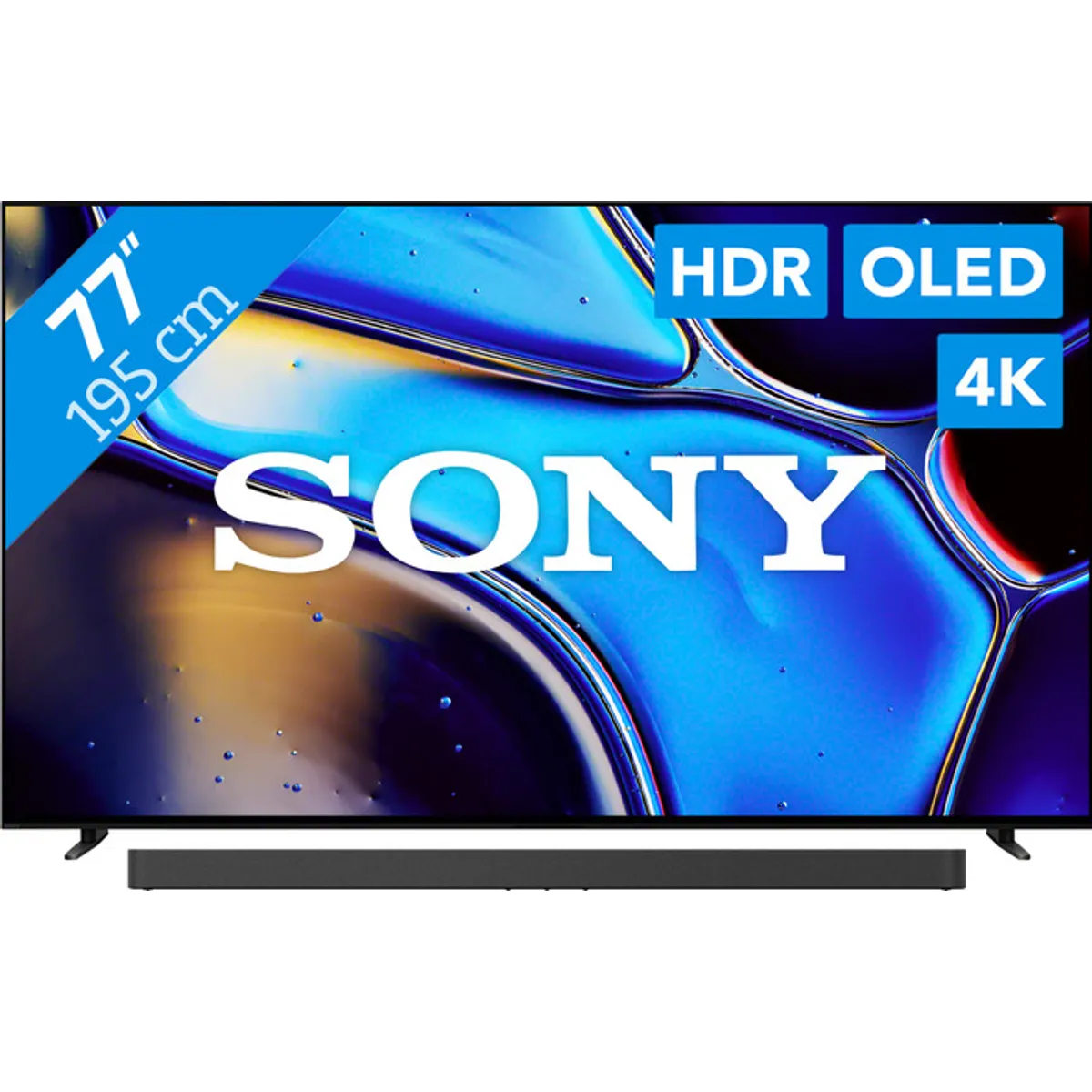 Sony 77'' Bravia 8 OLED 4K (2024) + Sony Bravia Theatre Bar 9 Zwart