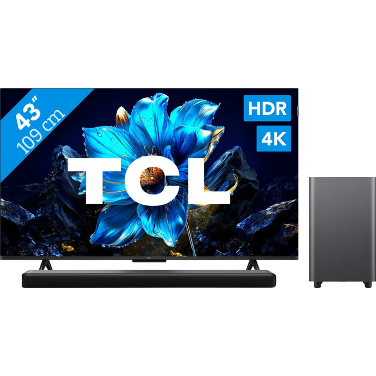 TCL 43" QLED P71K 4K (2025) + TCL S55H 2.1 Soundbar