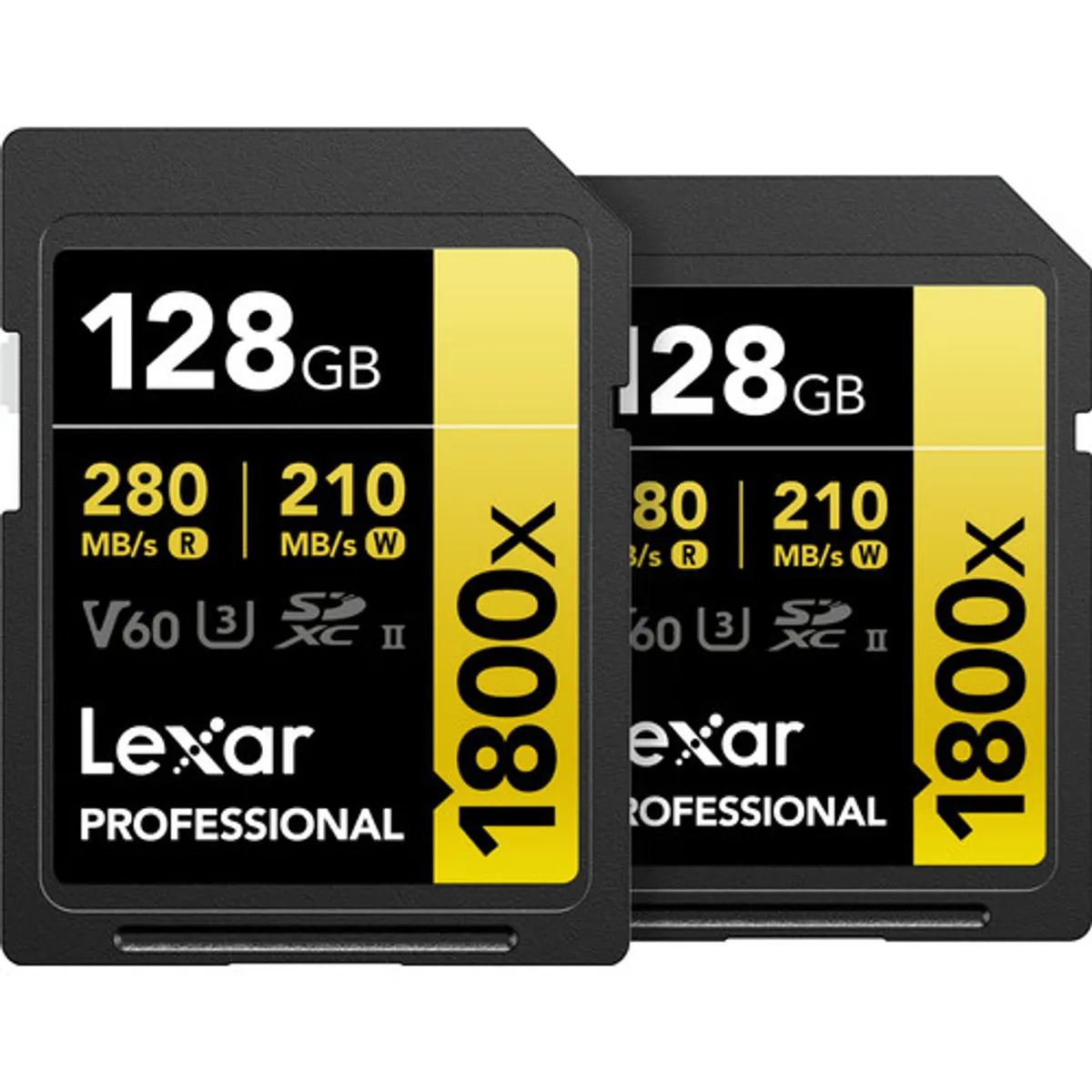 Lexar Professional SDXC 1800x GOLD 128GB 210MB/s - Duo-Pack