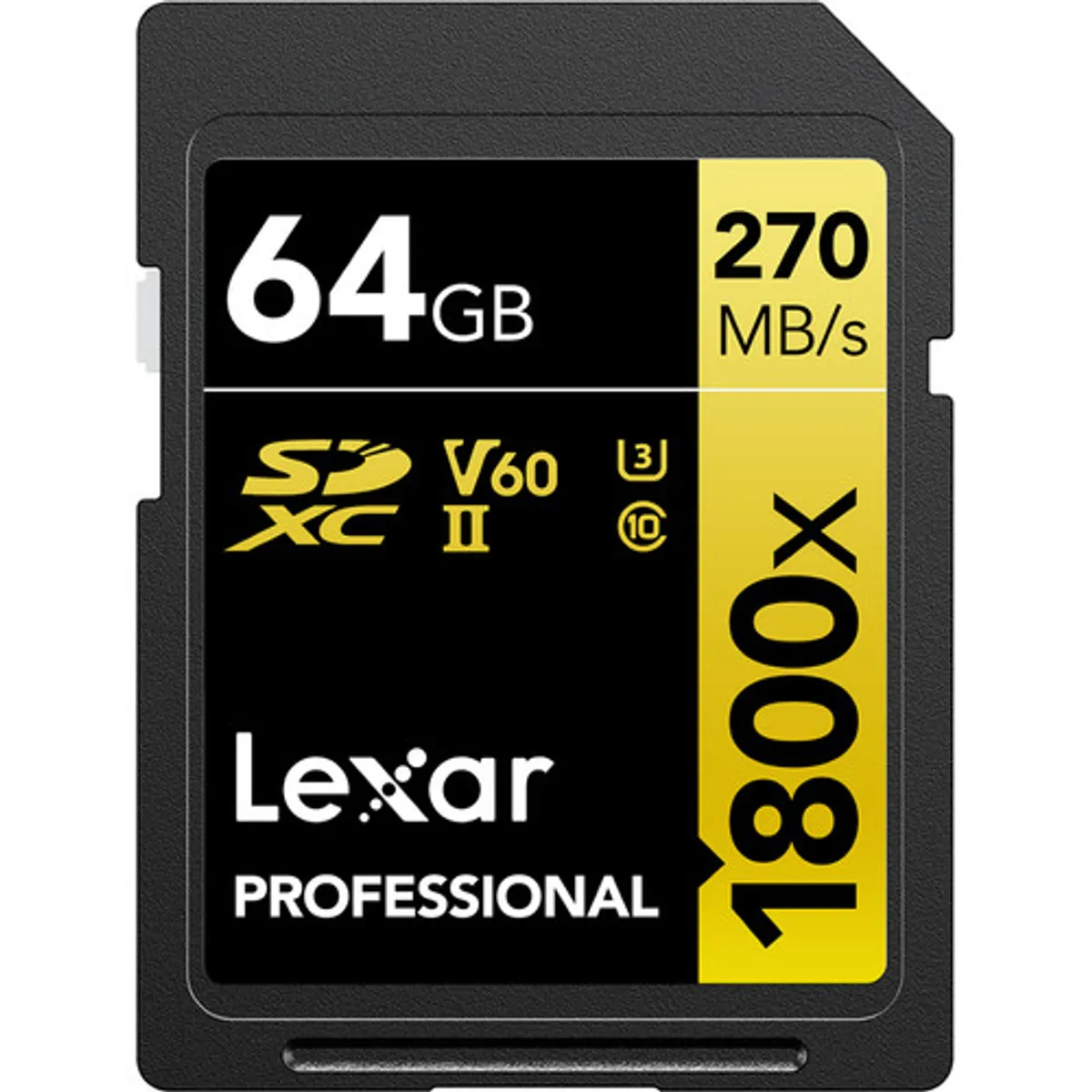 Lexar Professional SDXC 1800x GOLD 64GB 180MB/s
