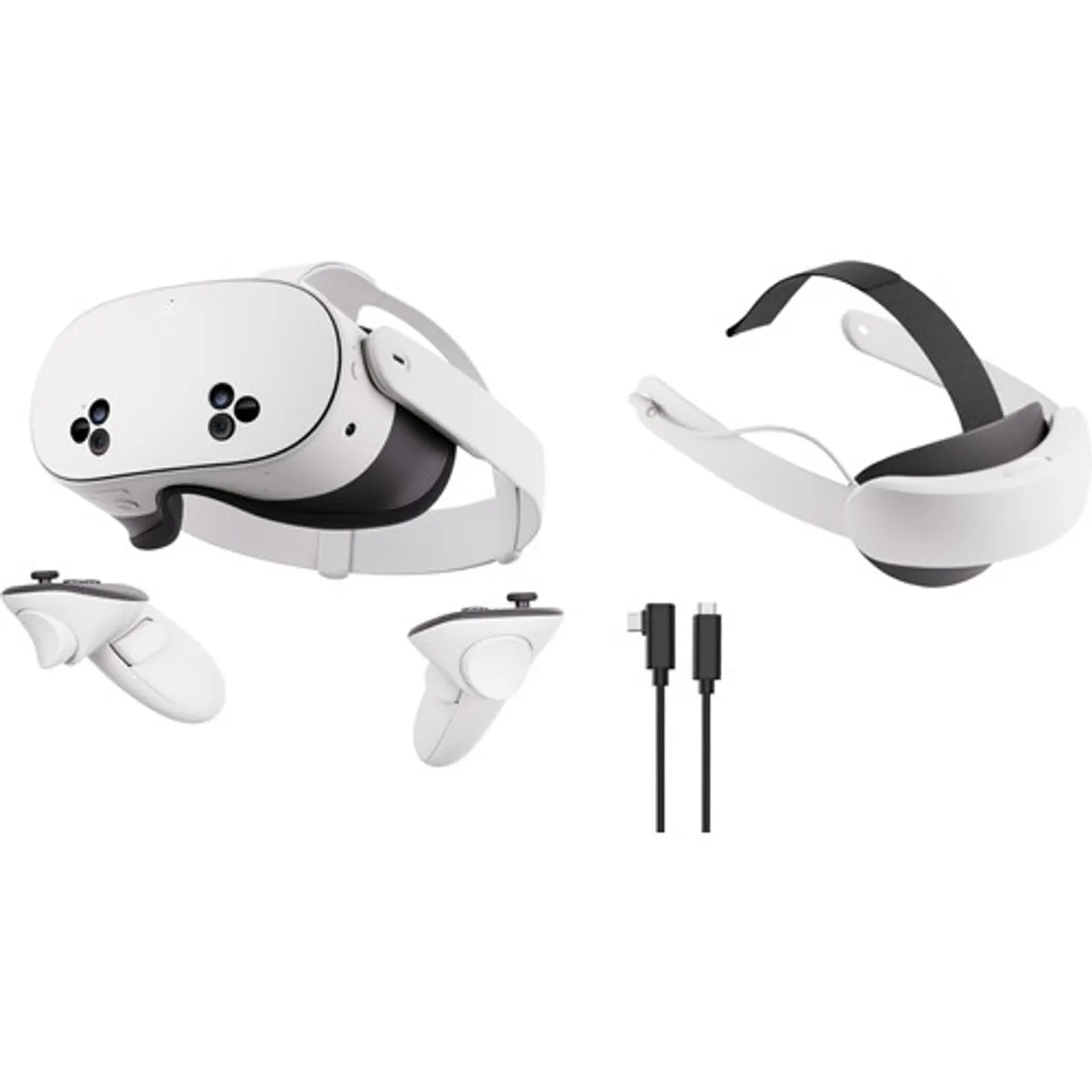 Meta Quest 3S 256GB + BlueBuilt PC Link Cable + Elite Strap met batterij