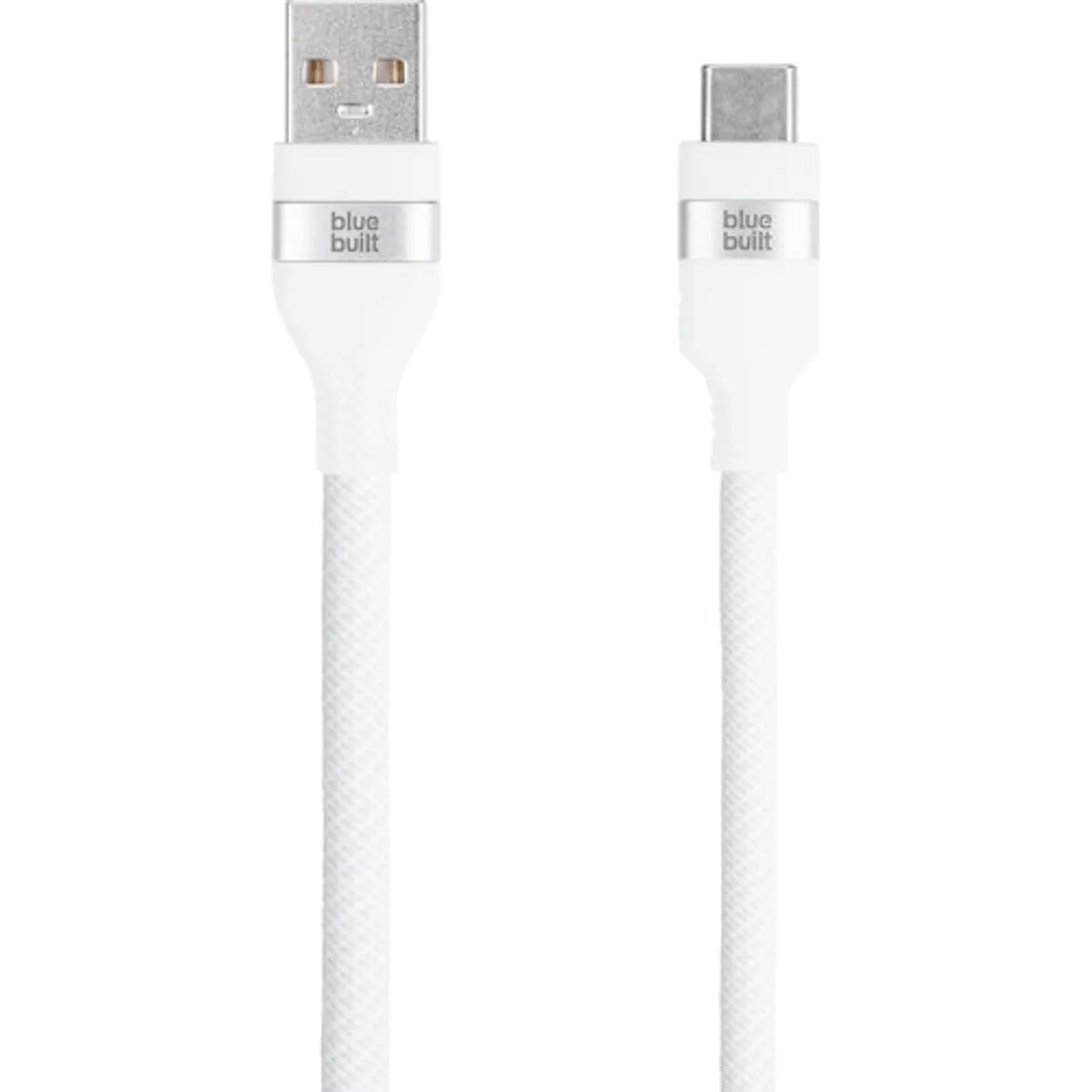 BlueBuilt Usb A naar Usb C Kabel 1,5m Nylon Wit