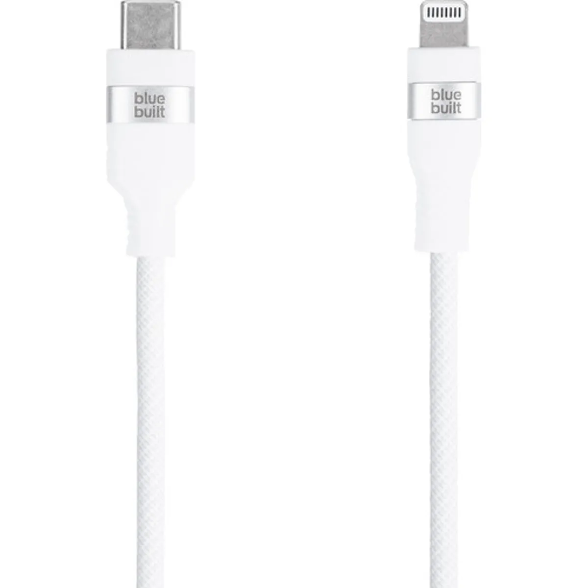 BlueBuilt Usb C naar Lightning Kabel 1,5m Nylon Wit