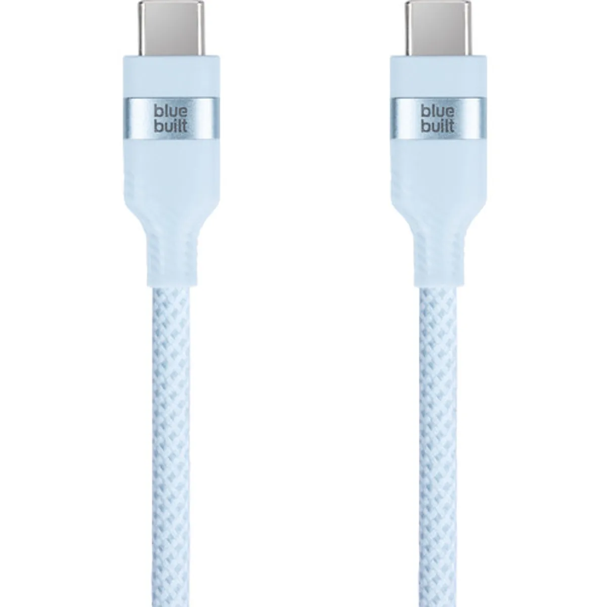 BlueBuilt Usb C naar Usb C Kabel 1,5m Nylon Lichtblauw